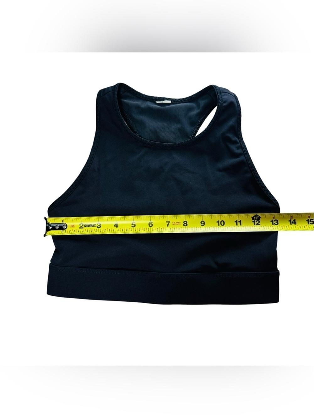 Fabletics Black High Neck Racerback Sports Bra Women’s Size Medium No Padding - Picture 4 of 4
